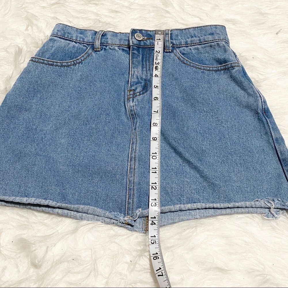 Light Blue Denim Jean Mini Skirt - Picture 5 of 6